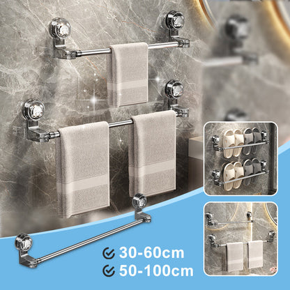 💦 Teleskopowa szyna prysznicowa montowana na przyssawkach, bez konieczności wiercenia