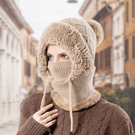 Świąteczna oferta specjalna🔥Damska ciepła czapka pulowerowa 3 w 1