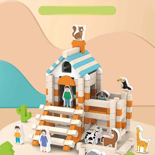 🔥Edukacyjne drewniane klocki