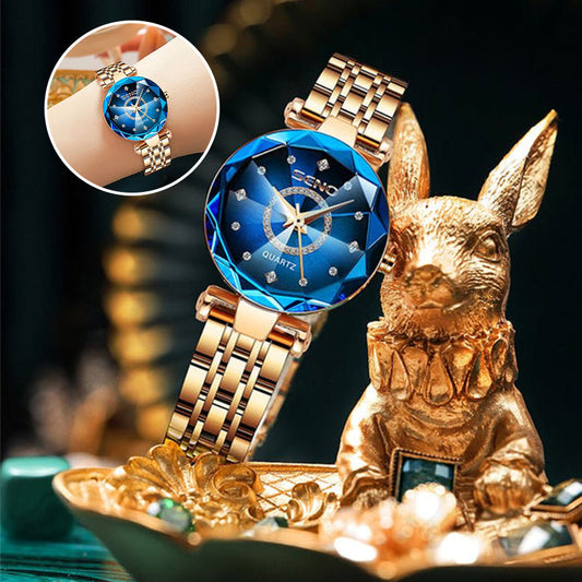 💎 Elegancki zegarek z błyszczącą kryształową tarczą