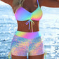 🩱Zestaw bikini damskiego – top wiązany, szorty typu boyshorts, różne fasony 🏖️