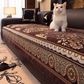 🛋️ Pokrowiec na kanapę w stylu vintage z kwiatowym wzorem 🌸 - miękki, przytulny i elegancki
