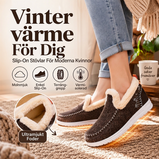 ❄️ Vinterskor för kvinnor med plymfoder för snö – varma, bekväma och perfekta för kalla vinterdagar, nu till halva priset! ✨