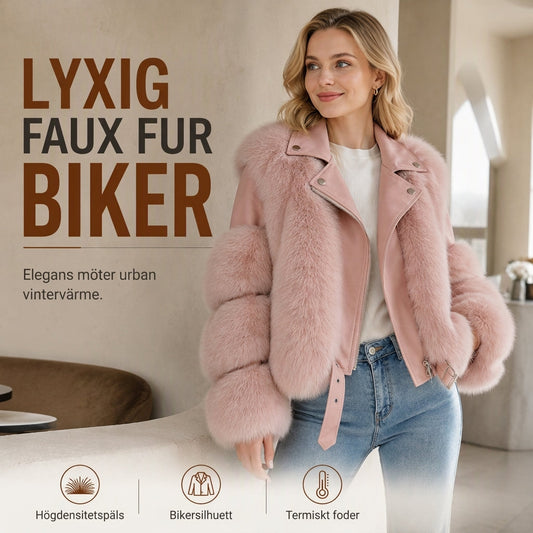 🧥 Kort vinterkappa i fuskpäls för kvinnor – mjuk, varm och stilren, perfekt för kalla vinterdagar, nu till halva priset! ✨