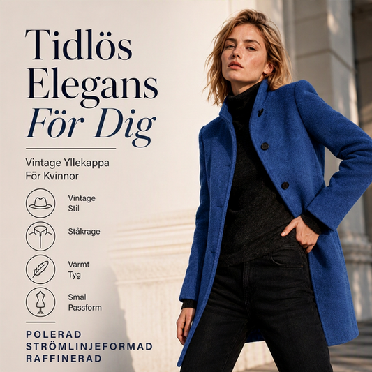 🧥 Kvinnors ullkappa i vintage-stil med ståndkrage – varm, mjuk och elegant, perfekt för höst och vinter! ✨